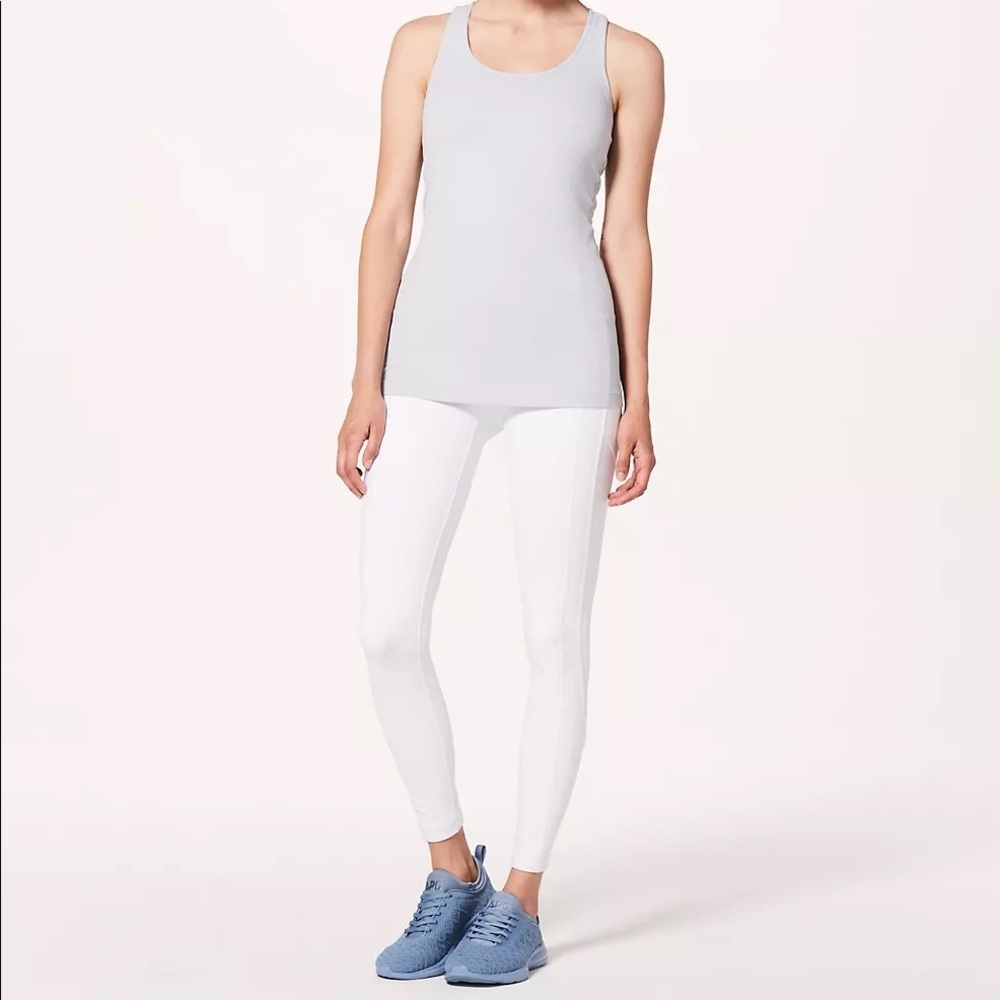 Lululemon Cool Racerback Tank Top, Heathered Cool Cloud